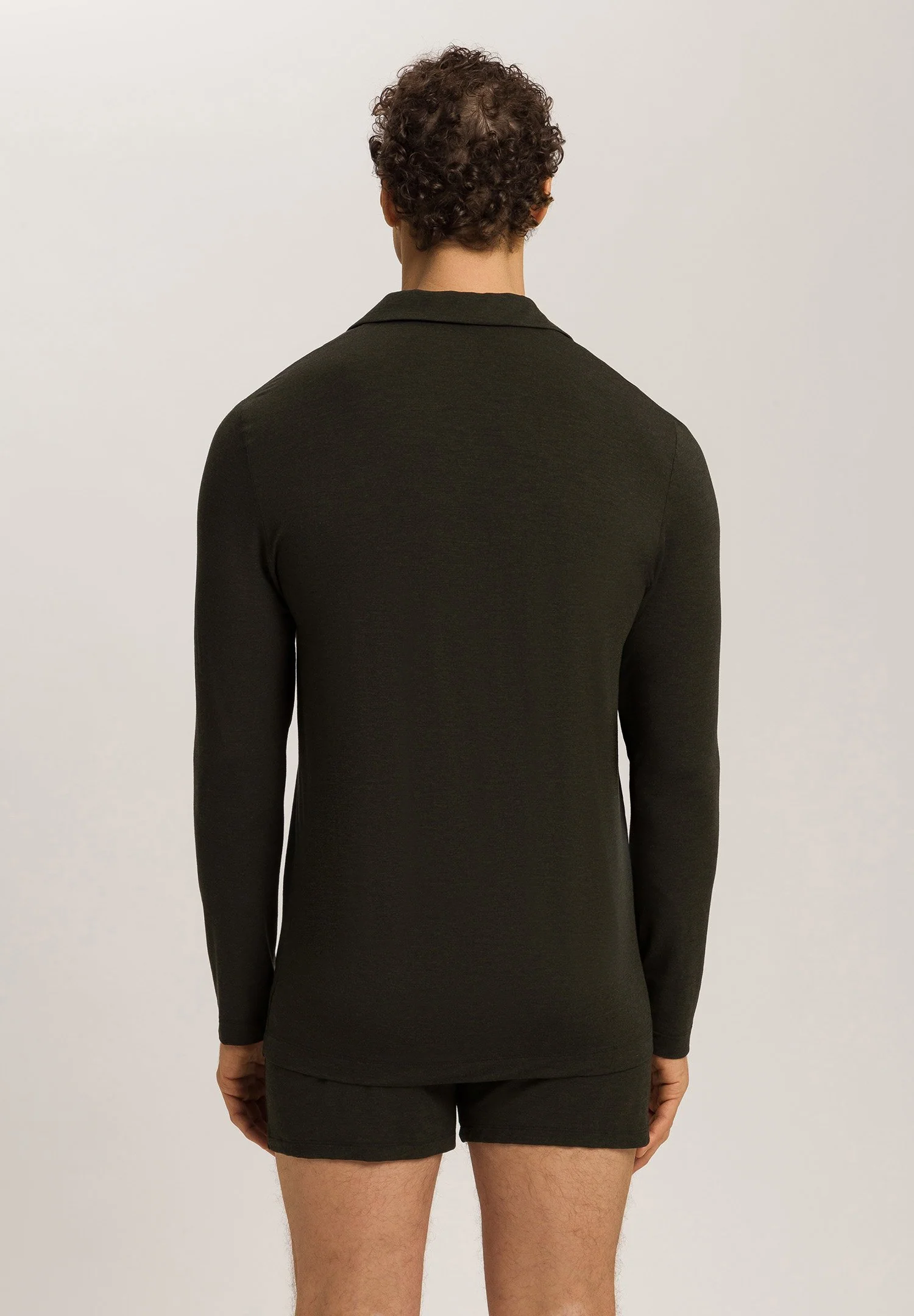 Casuals L/SLV Henley Shirt | earthy ink melange 075991-073044 - Image 4