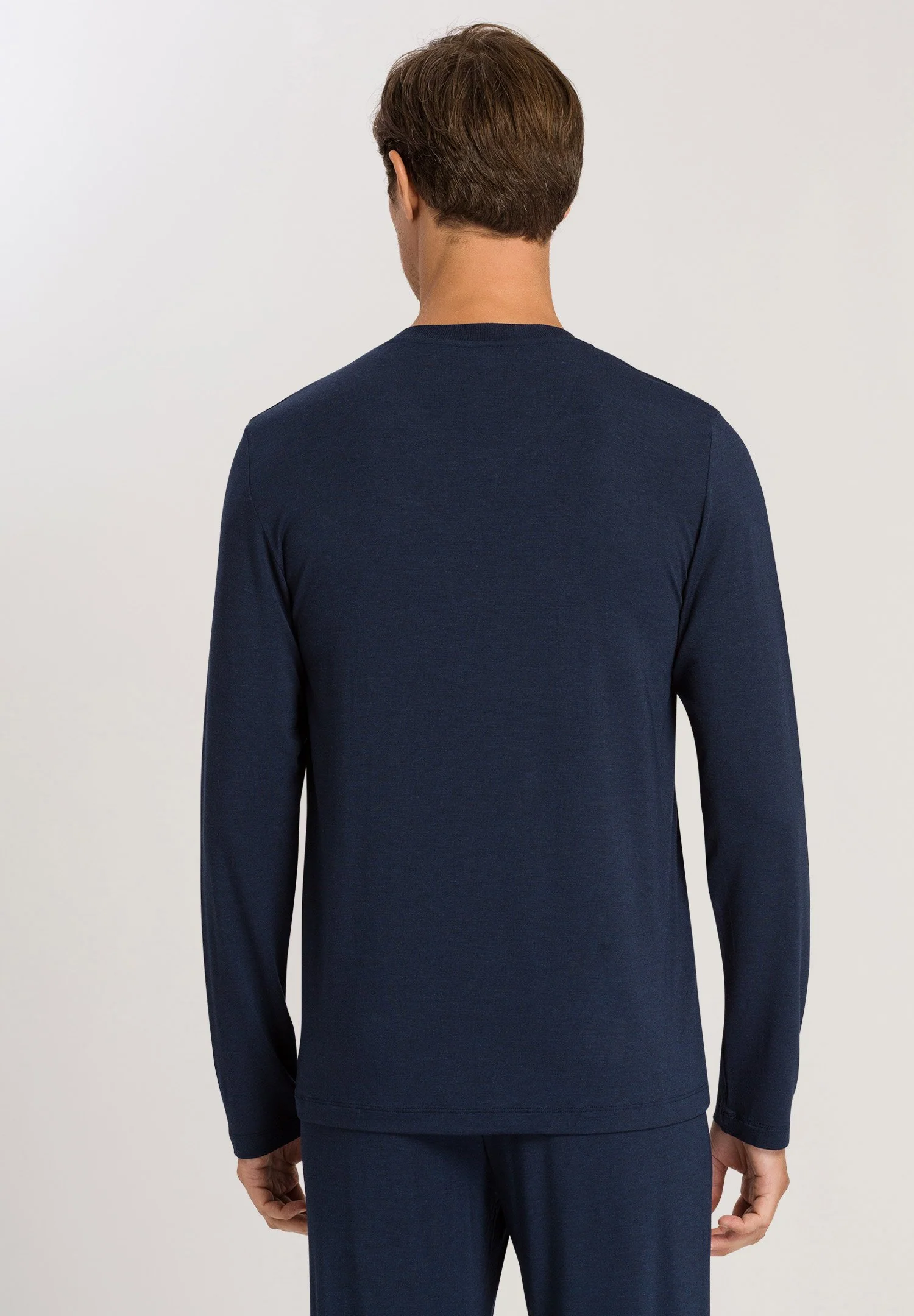 Casuals L/SLV Shirt V-Neck | deep navy 075036-071610 - Image 4
