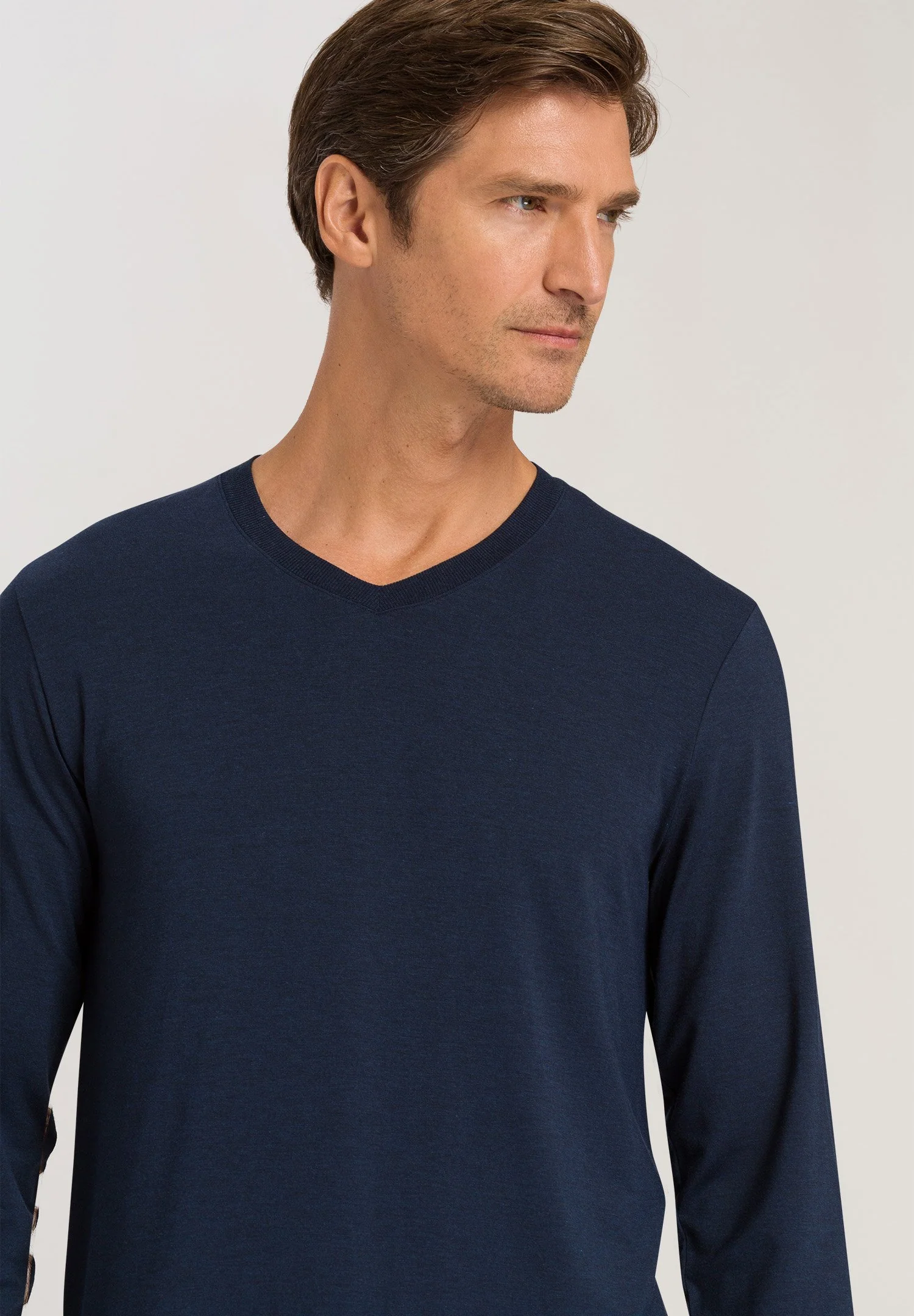 Casuals L/SLV Shirt V-Neck | deep navy 075036-071610 - Image 6