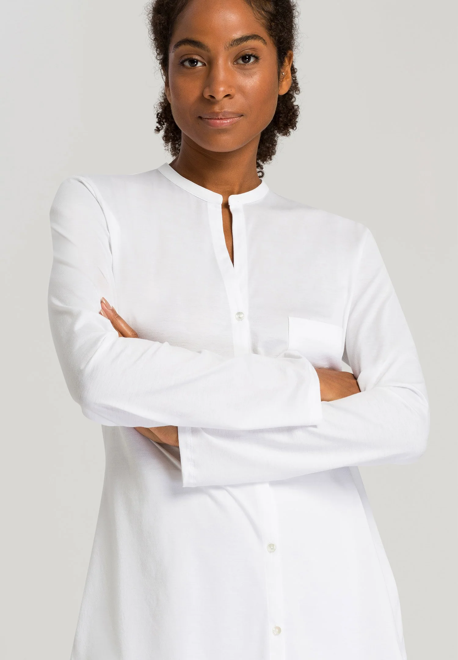 Cotton Deluxe L/SLV Pajama | white 077956-070101 - Image 5