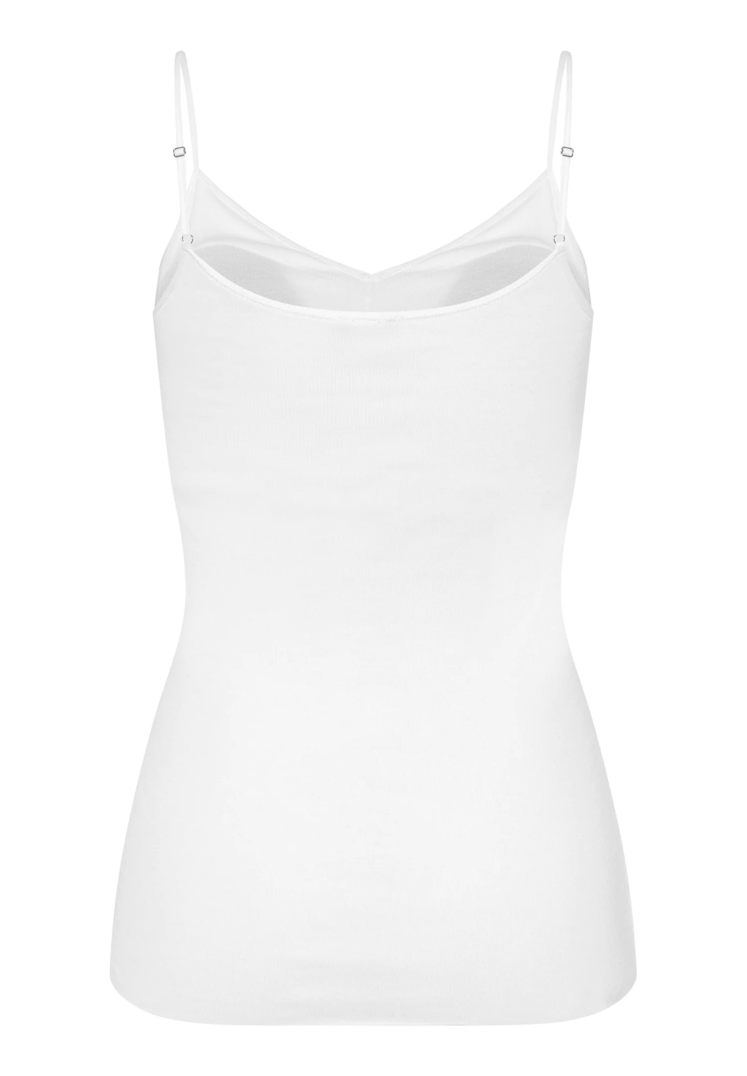 Cotton Seamless Padded Spaghetti Top | white 071605-070101 - Image 3