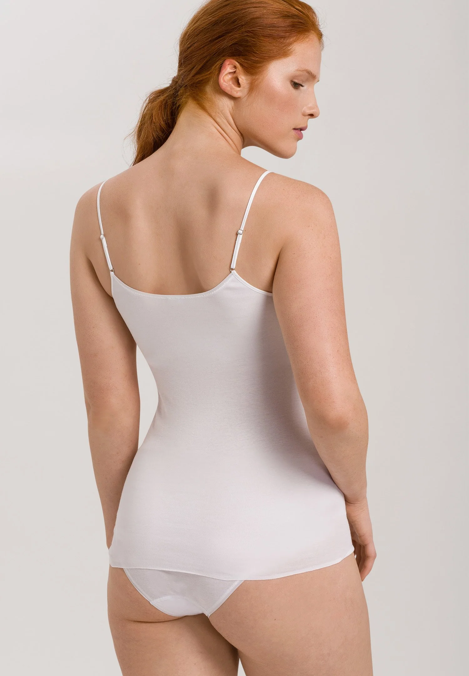 Cotton Seamless Padded Spaghetti Top | white 071605-070101 - Image 4