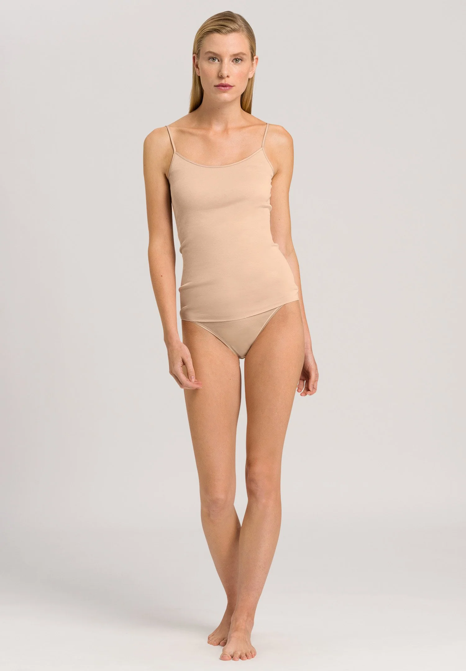 Cotton Seamless Spaghetti Top | beige 071600-070274 - Image 5