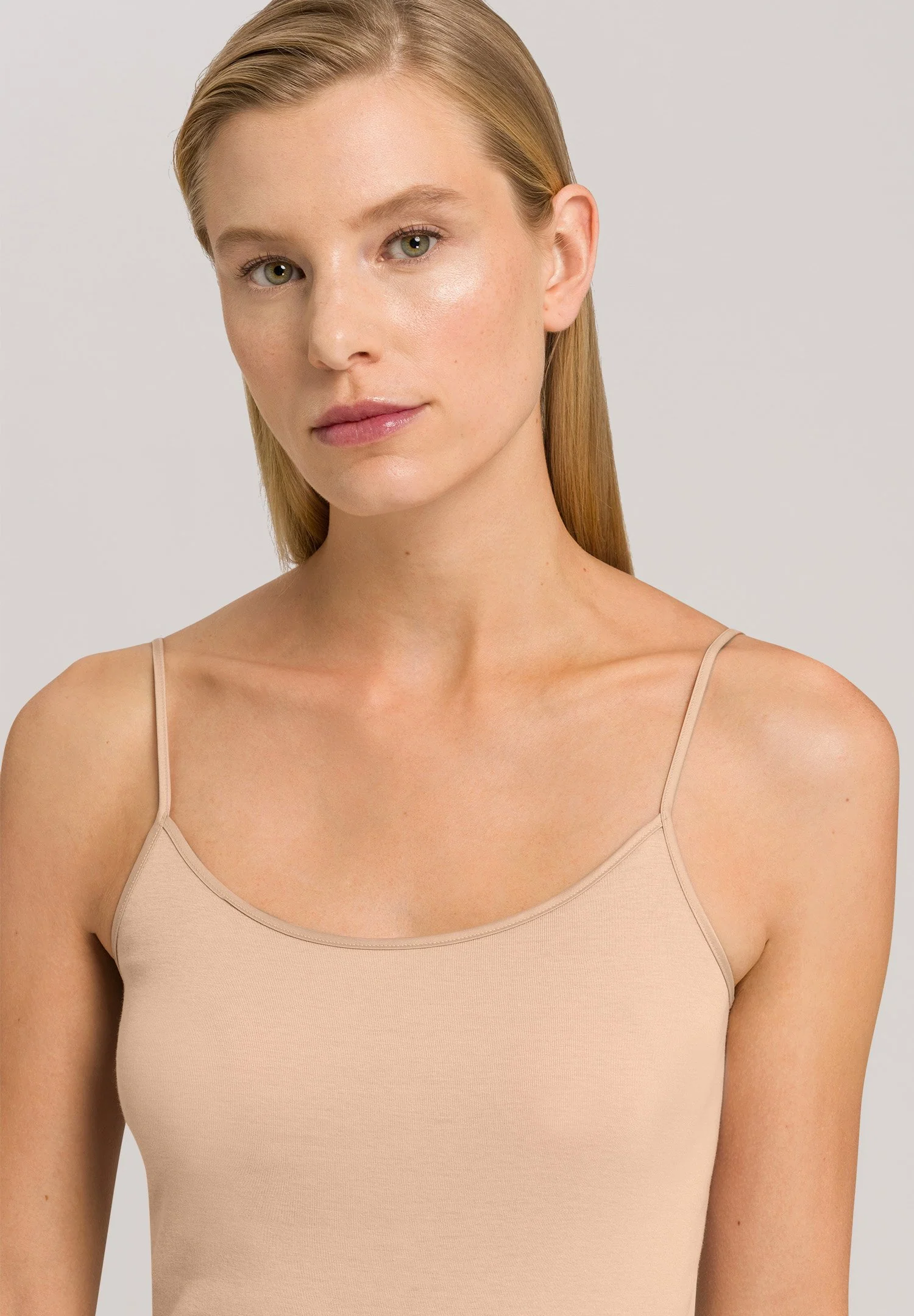 Cotton Seamless Spaghetti Top | beige 071600-070274 - Image 6