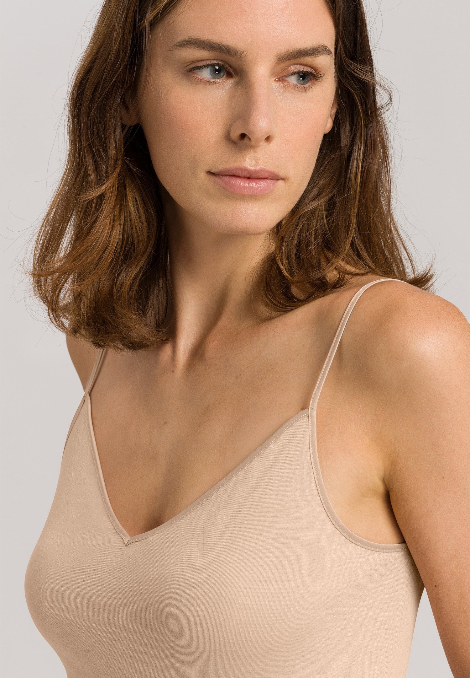 Cotton Seamless Spaghetti Top | beige 071601-070274 - Image 6