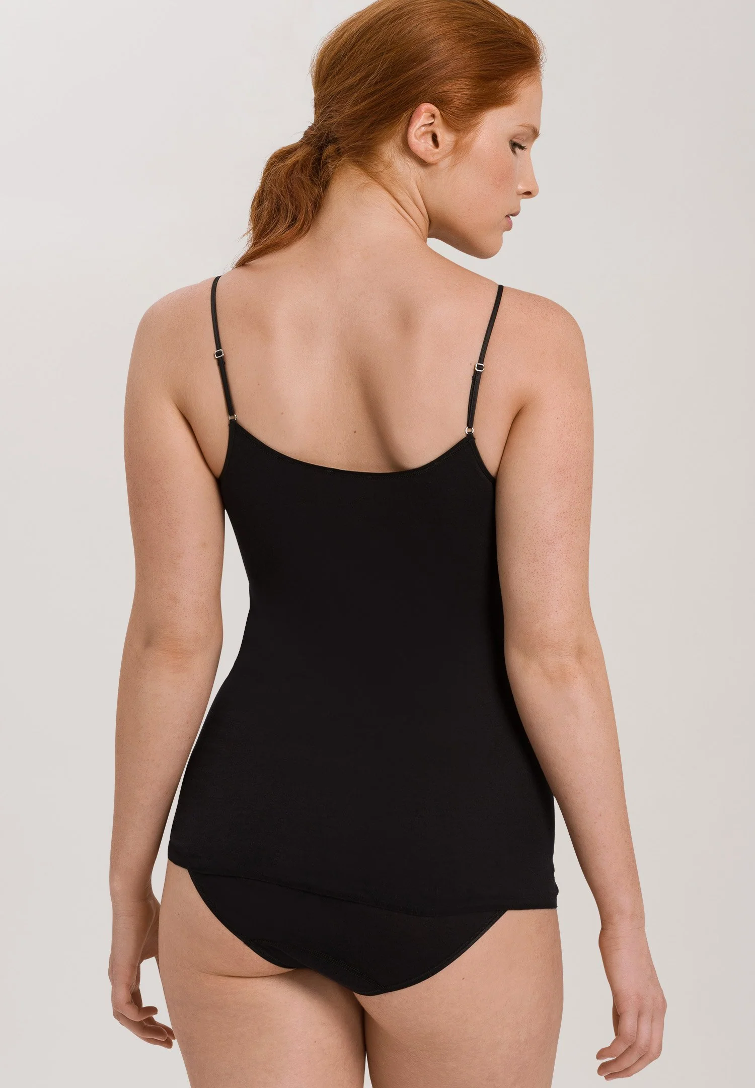 Cotton Seamless Spaghetti Top | black 071601-070019 - Image 4
