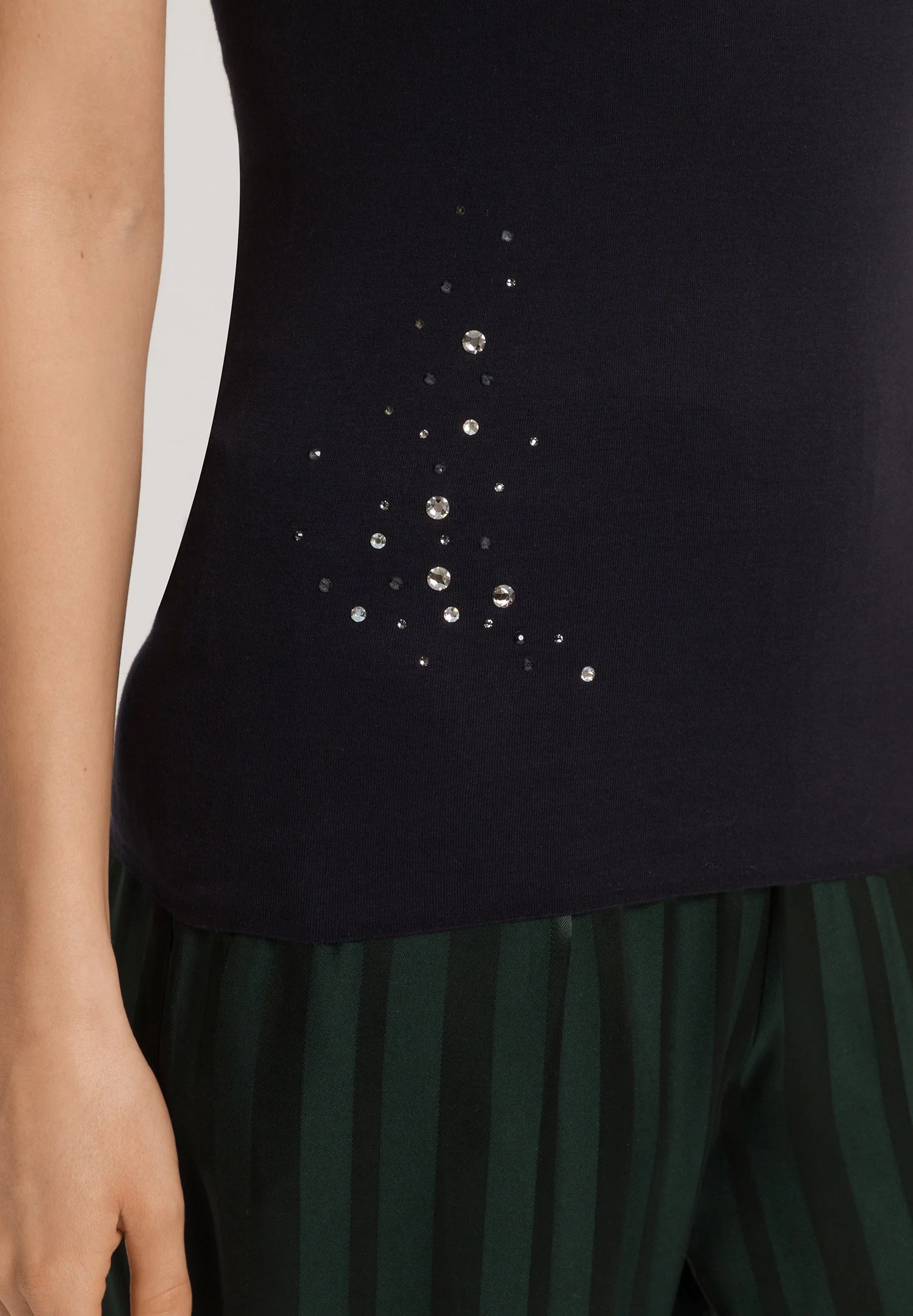 Cotton Seamless Spaghetti Top | black 071618-070019 - Image 7