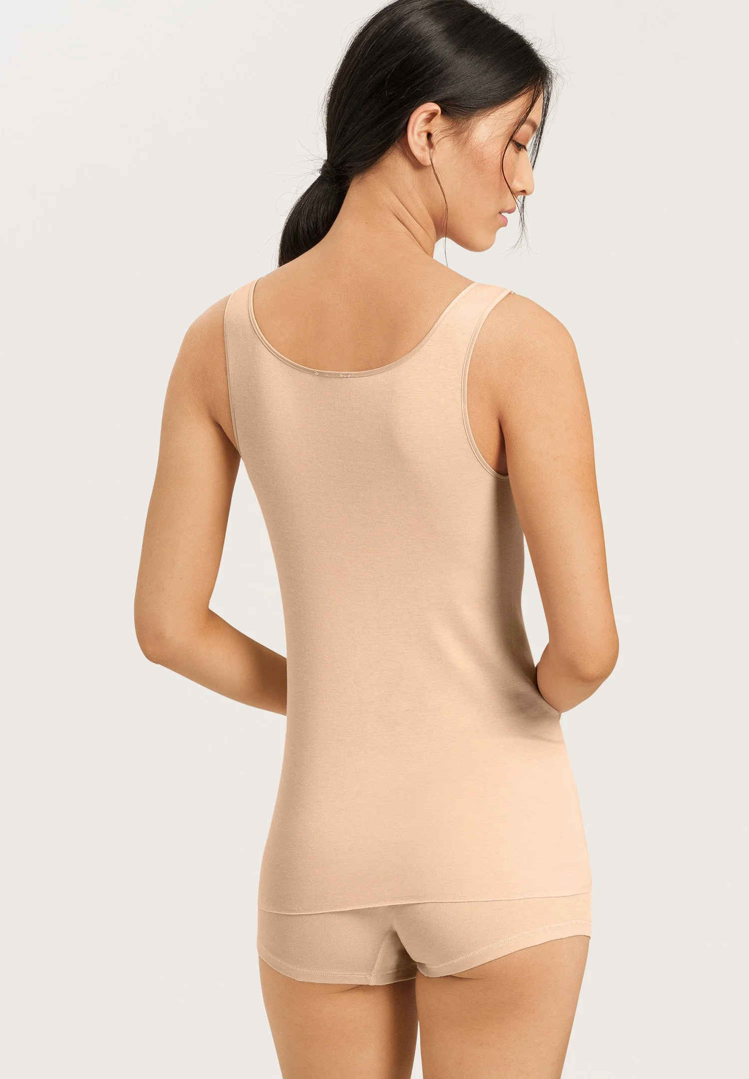Cotton Seamless Tank Top | beige 071604-070274 - Image 4