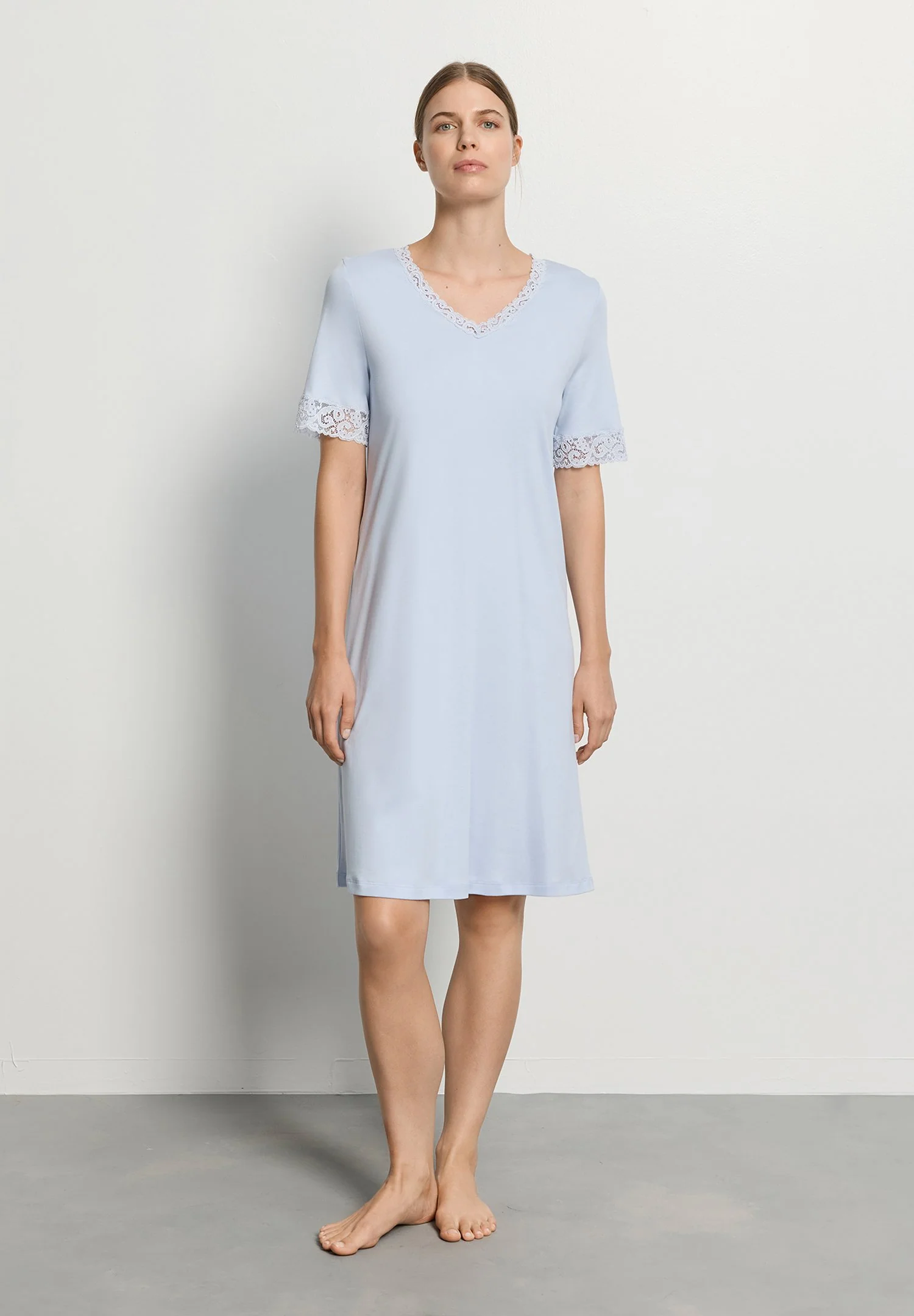 Moments NW S/SLV Nightdress 100cm | blue dove 077040-072581 - Image 5